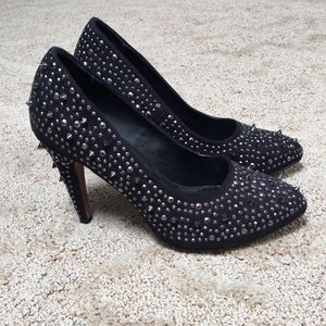 Black Spiked Heels